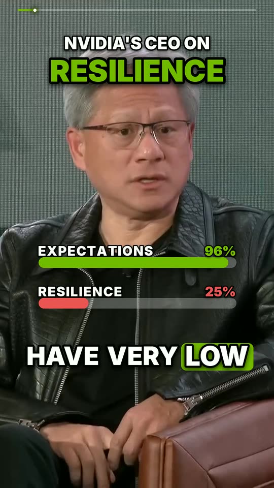 Frame from Jensen Huang: low expectations win